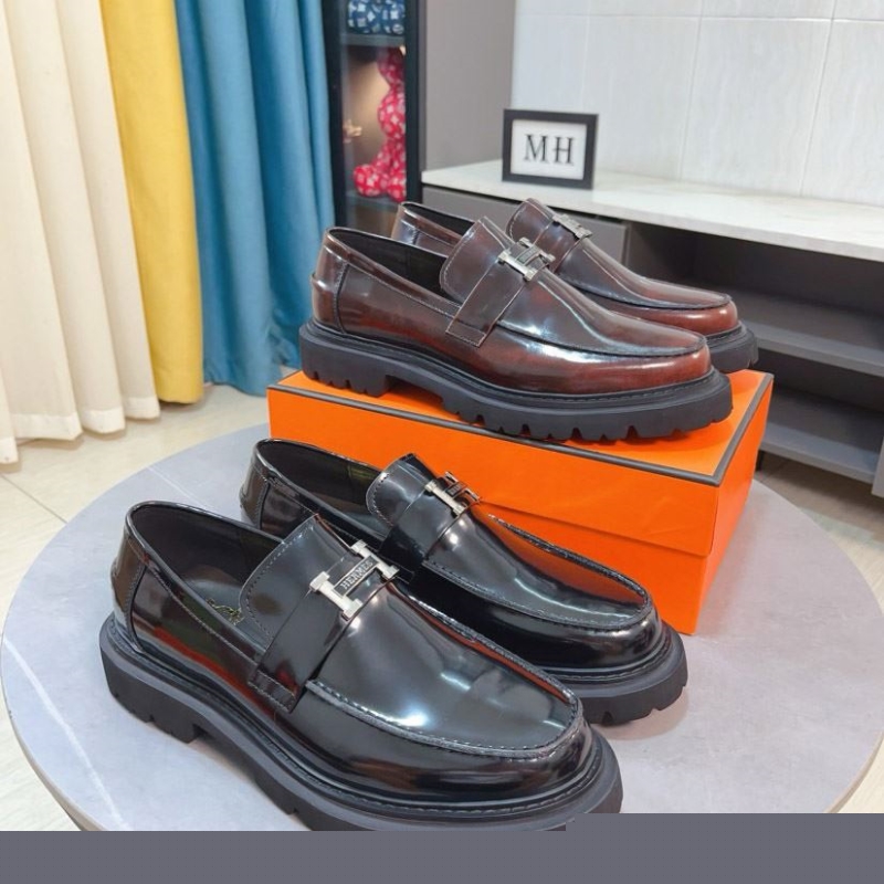 H**mes leather shoes